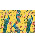 4 Sets de table rectangulairess paon  multicolores - 30x45 cm
