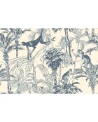 4 rechthoekige blauwe placemats voor chimpansees - 30x45 cm