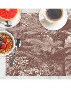 4 rode rechthoekige placemats van Santo Domingo - 30x45 cm