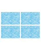 4 rechteckige Tischsets Japanese Waves 1 blau - 30x45 cm