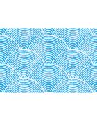 4 rechteckige Tischsets Japanese Waves 1 blau - 30x45 cm