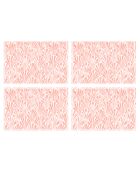 4 Sets de table rectangulairess art-deco corail - 30x45 cm
