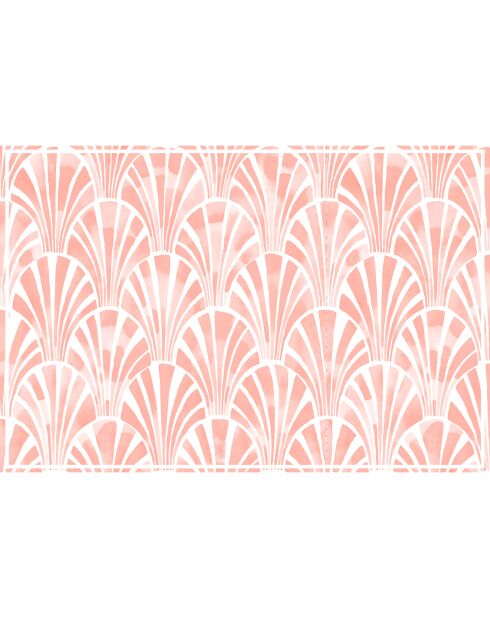 4 Sets de table rectangulairess art-deco corail - 30x45 cm