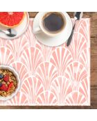 4 Sets de table rectangulairess art-deco corail - 30x45 cm
