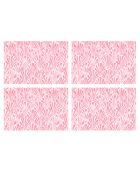 4 Sets de table rectangulairess art-déco roses - 30x45 cm