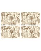 4 Sets de table rectangulairess Chimpanzés sépia - 30x45 cm