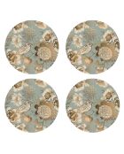 4 manteles redondos con forma de pájaro, 1 multicolor - D.40 cm