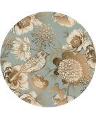 4 manteles redondos con forma de pájaro, 1 multicolor - D.40 cm