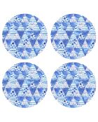 4 tovagliette rotonde blu Mar Adriatico - D.40 cm