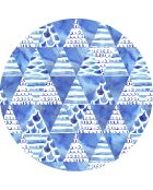 4 tovagliette rotonde blu Mar Adriatico - D.40 cm