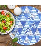 4 tovagliette rotonde blu Mar Adriatico - D.40 cm