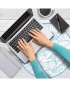 4 tovagliette rotonde blu Mar del Giappone - D.40 cm