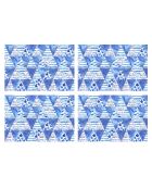 4 blaue rechteckige Tischsets an der Adria - 30x45 cm