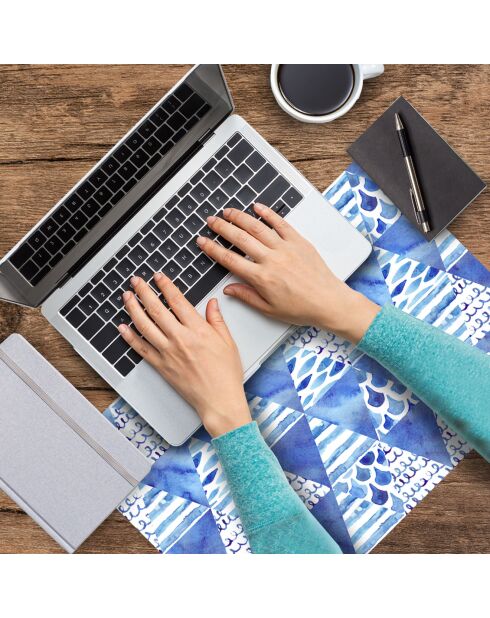 4 blaue rechteckige Tischsets an der Adria - 30x45 cm