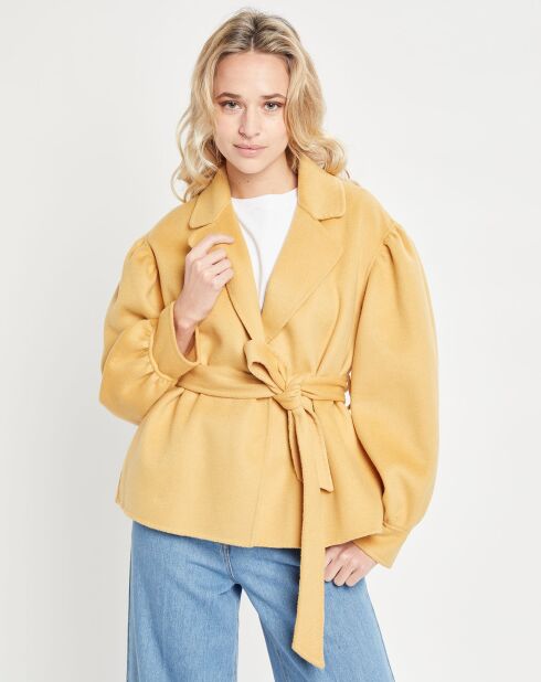 Veste 100% Laine ocre