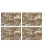 4 manteles individuales rectangulares Santo Domingo sepia - 30x45 cm