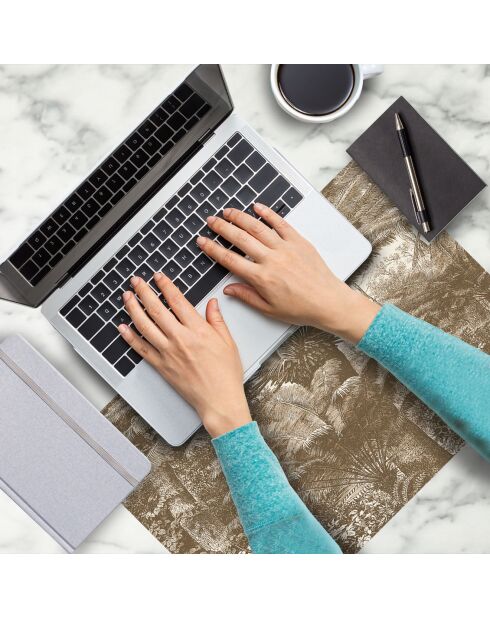 4 manteles individuales rectangulares Santo Domingo sepia - 30x45 cm