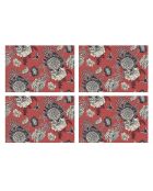 4 tovagliette rettangolari bird 8 multicolore - 30x45 cm