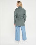 Manteau 3/4 léger 100% Laine kaki