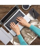 4 Sets de table rectangulaires éléphants sépia - 30x45 cm