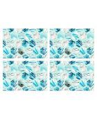 4 tovagliette rettangolari multicolori Mar Mediterraneo - 30x45 cm