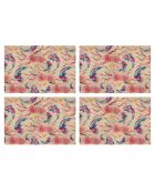 4 manteles individuales rectangulares con motivos japoneses, 1 multicolor, 30 x 45 cm