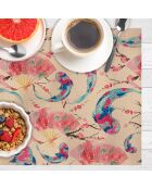 4 manteles individuales rectangulares con motivos japoneses, 1 multicolor, 30 x 45 cm