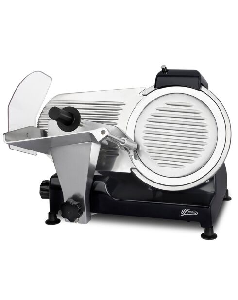 Vleessnijmachine 25 cm metaal/zwart