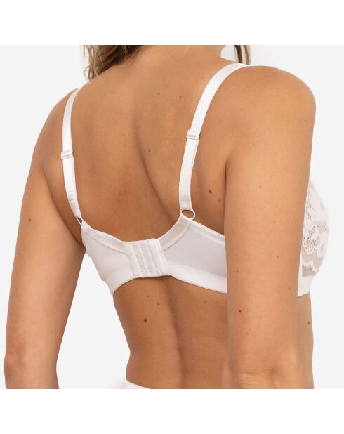 Emma ivoorkleurige triangelbeha met beugel zonder naden