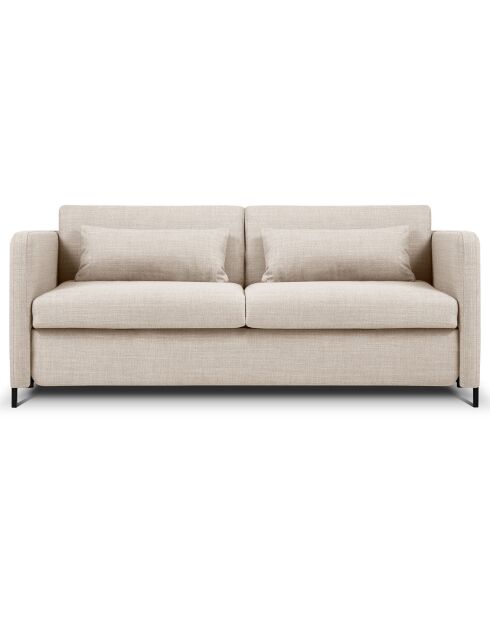Canapé Convertible Yanis 2 Places beige - 182x102x80 cm
