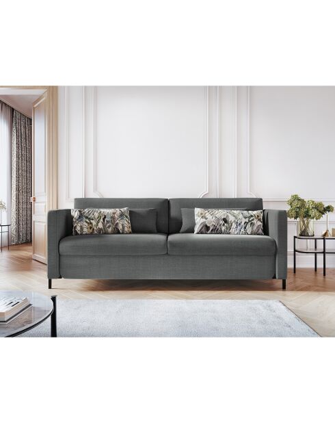 Canapé Convertible Yanis 2 Places gris - 182x102x80 cm