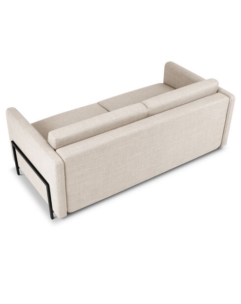 Canapé Convertible Yanis 3 Places beige - 202x102x80 cm