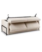 Canapé Convertible Yanis 3 Places beige - 202x102x80 cm