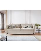 Canapé Convertible Yanis 3 Places beige - 202x102x80 cm