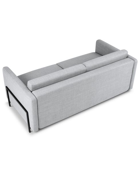 Canapé Convertible Yanis 3 Places gris clair - 202x102x80 cm