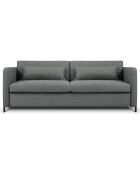 Canapé Convertible Yanis 3 Places gris - 202x102x80 cm