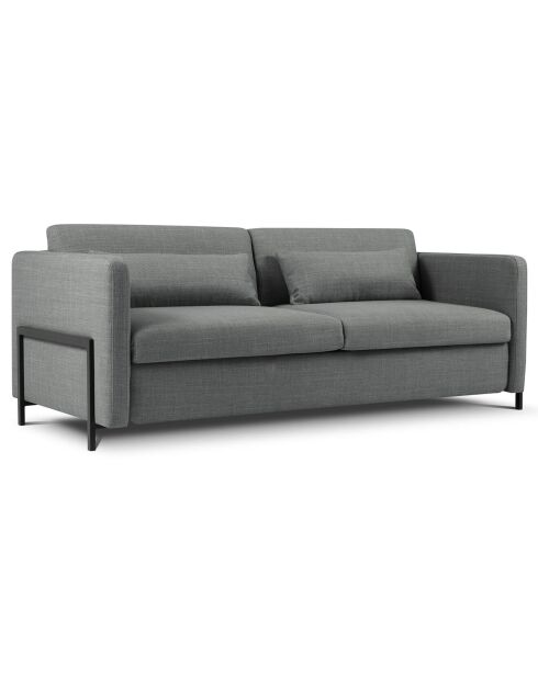 Canapé Convertible Yanis 3 Places gris - 202x102x80 cm