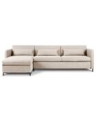 Canapé d'angle Gauche Convertible avec Coffre Yanis 5 Places beige - 280x170x80 cm