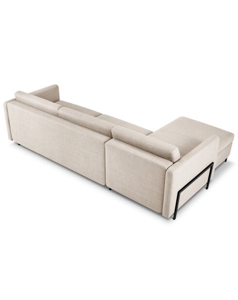 Canapé d'angle Gauche Convertible avec Coffre Yanis 5 Places beige - 280x170x80 cm