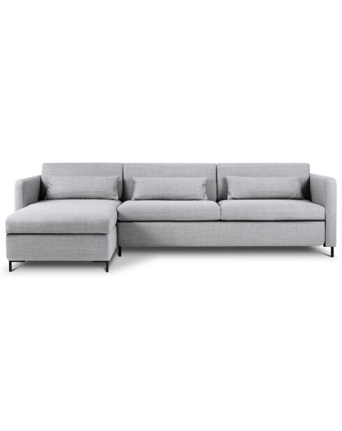 Yanis 5-zits converteerbare linkerhoekbank met lichtgrijze 5-zitskist - 280x170x80 cm