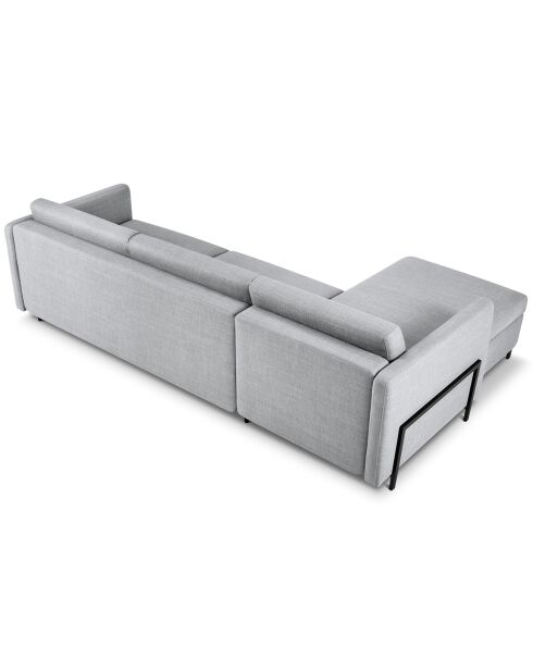 Canapé d'angle Gauche Convertible avec Coffre Yanis 5 Places gris clair - 280x170x80 cm