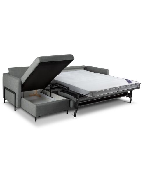 Yanis Ecksofa für 5 Personen, ausziehbar, links, mit Kommode, 280 x 170 x 80 cm, Grau