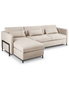 Canapé d'angle Gauche Convertible avec Coffre Yanis 4 Places beige - 260x170x80 cm