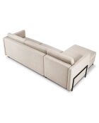 Canapé d'angle Gauche Convertible avec Coffre Yanis 4 Places beige - 260x170x80 cm