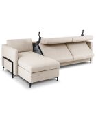 Canapé d'angle Gauche Convertible avec Coffre Yanis 4 Places beige - 260x170x80 cm