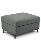 Pouf avec Coffre Yanis gris - 87x72x46 cm