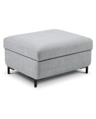 Pouf avec Coffre Yanis gris clair - 87x72x46 cm