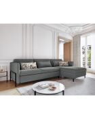 Canapé d'angle Droit Convertible avec Coffre Yanis 4 Places gris - 260x170x80 cm