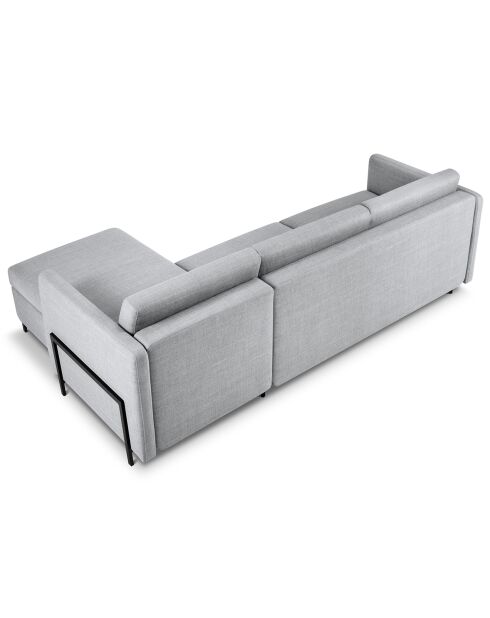 Canapé d'angle Droit Convertible avec Coffre Yanis 4 Places gris clair - 260x170x80 cm