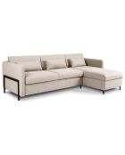 Canapé d'angle Droit Convertible avec Coffre Yanis 4 Places beige - 260x170x80 cm